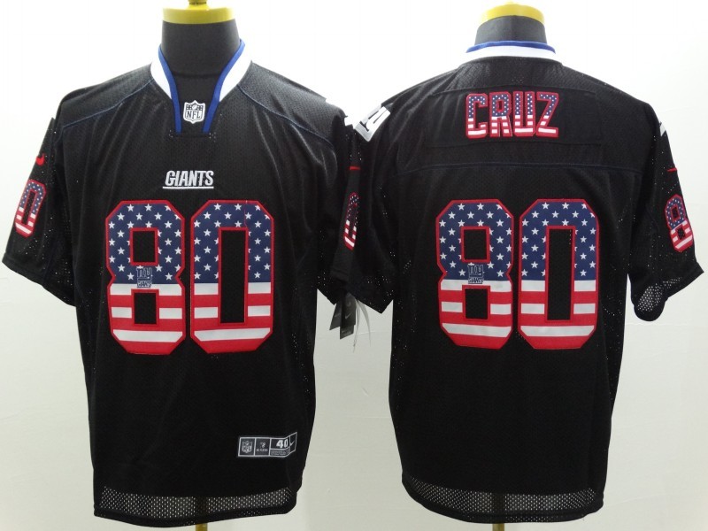 Men's New York Giants Victor Cruz #80 Black Jersey